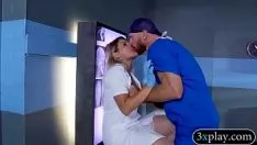 Play Bosomy blonde hold fucked in the infirmary