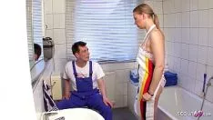 Play High german suppurate married woman make prole to fuck her orifice